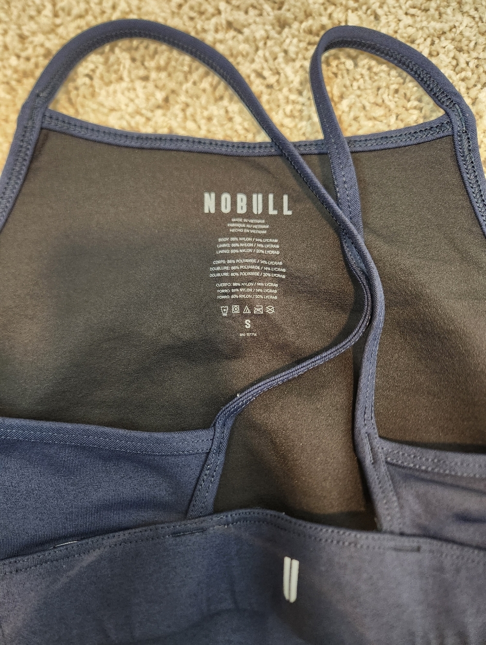 NOBULL High Neck Sports Bra Navy Blue Size Small - Picture 5 of 7